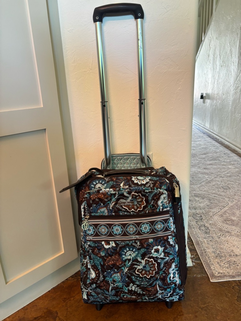 Vera Bradley Retired Print Java Blue Y2K 8pc Rolling Paisley Luggage Set - Picture 2 of 16